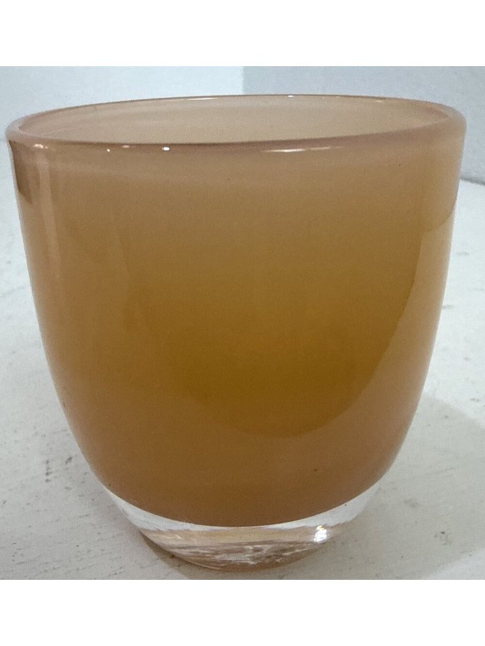 Glassybaby Jane's Caramel Hand Blown Pre Triskelion Votive Candle Holder USA